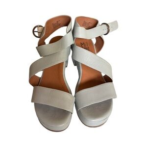 Miz Mooz Light Gray Strappy Sandals